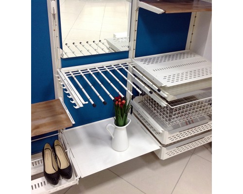 Стеллаж металлический в прачечную с перфорированными полками